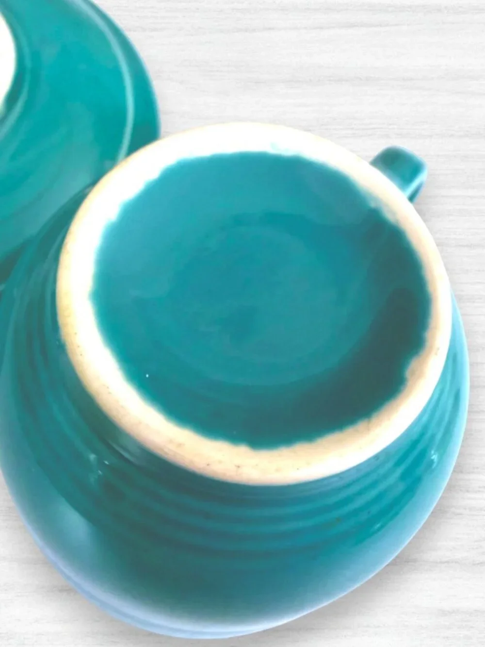 Fiesta Turquoise Cup & Saucer Set Fiestaware Homer Laughlin